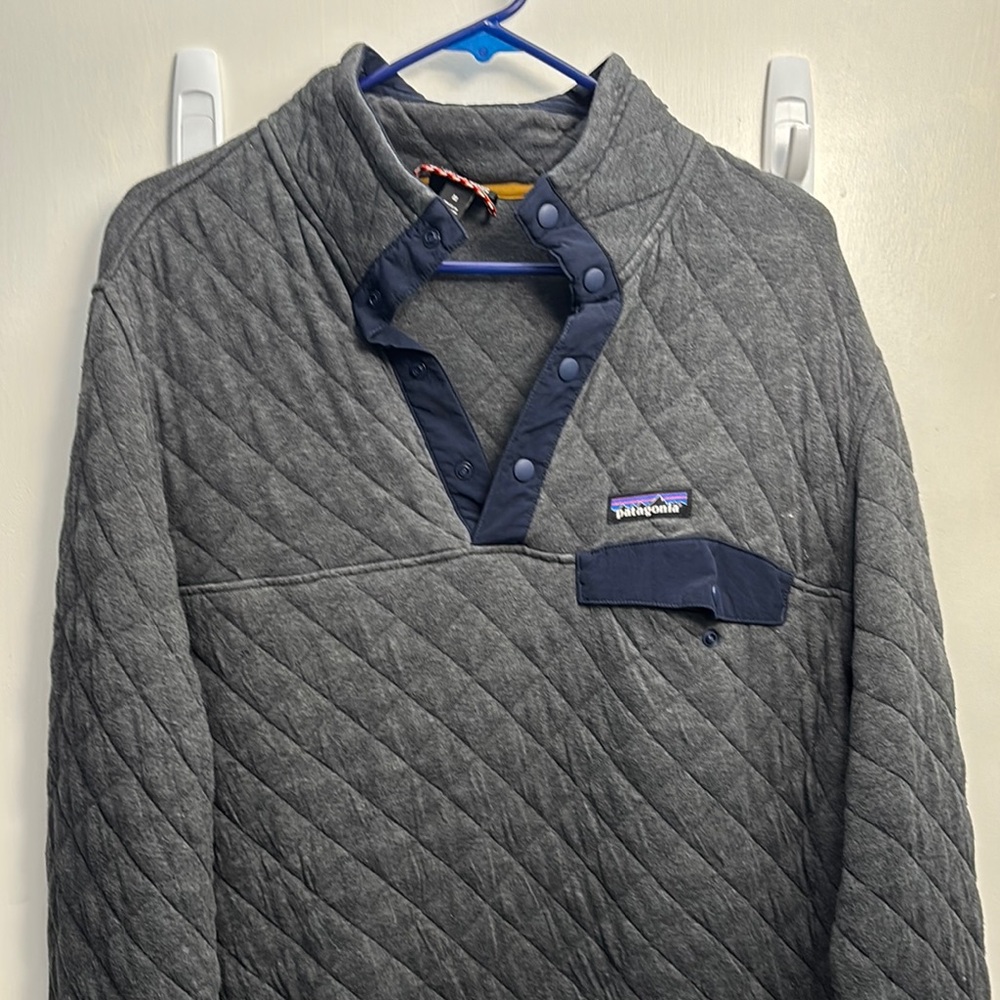 Patagonia Gray Quilted Sweater